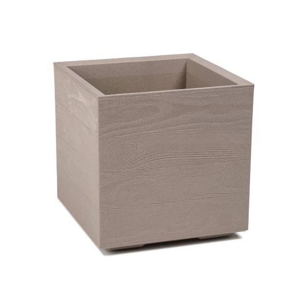 Kreher Pflanzkübel Karo 39x39x39 cm Holzoptik Braun - Bild 2
