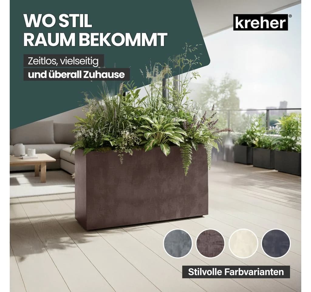 Kreher Pflanzkübel 'Millennium Fence' Braun XXL Sichtschutz - Bild 3