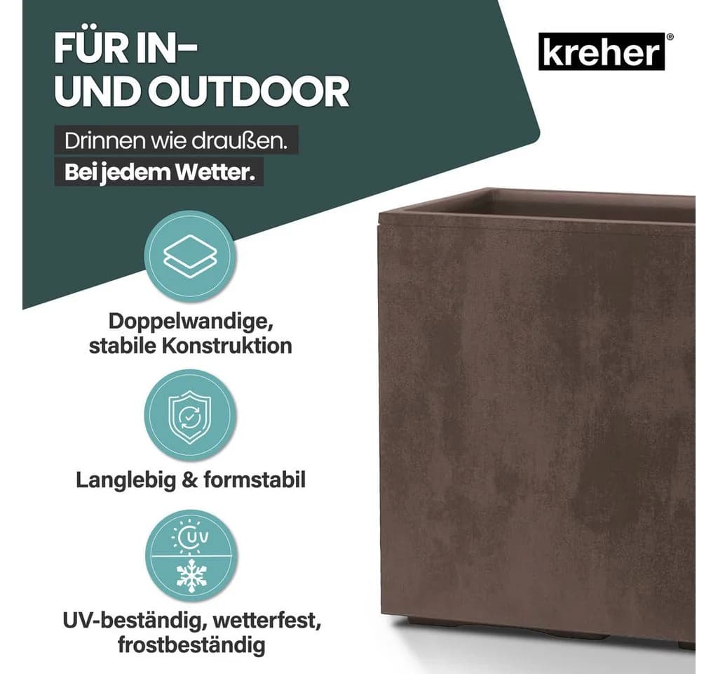Kreher Pflanzkübel 'Millennium Fence' Braun XXL Sichtschutz - Bild 4