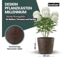 Kreher Pflanzkübel Millennium 80L Rollbar Naturstein Optik Bild 1