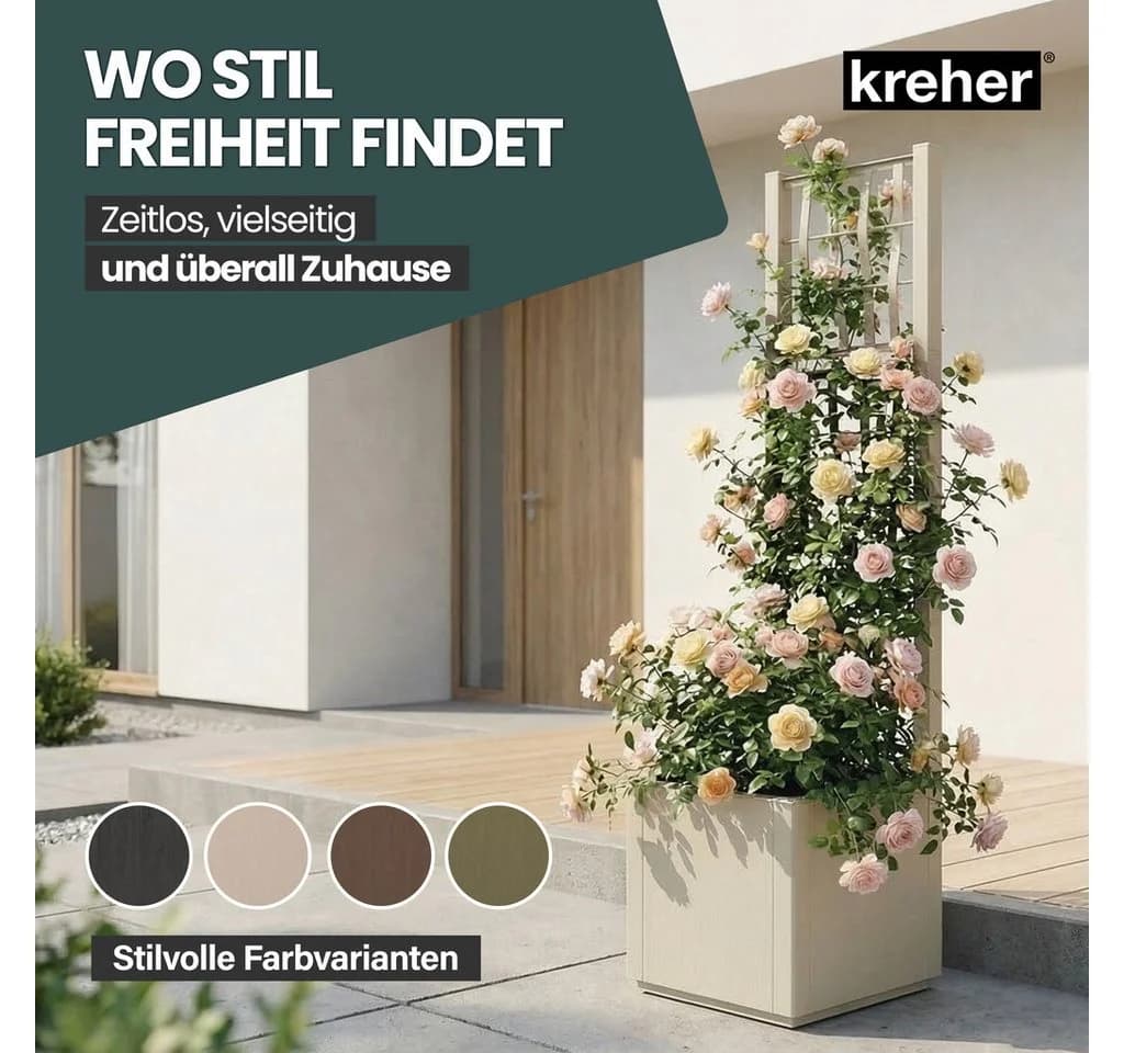 Kreher Spalier 'Ethica' Struktur Optik Beige 2 St. - Bild 3