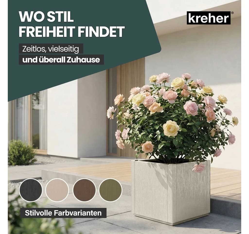 Kreher Pflanzkübel 'Ethica' strukturiert - 2 St - Bild 3