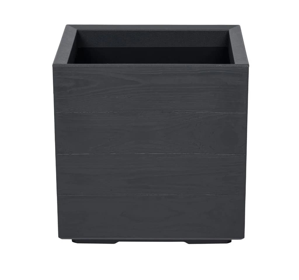 Kreher Pflanzkübel Eco Wood Anthrazit Recyceltes Kunststoff 2er Set