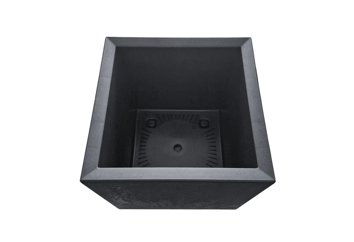 Kreher Pflanzkasten Karo 13 L mit Rollen Beton Optik Anthrazit 3er-Set - Bild 3