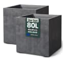 Kreher Pflanzkübel Millennium 80L 2er Set Kunststoff Naturstein Optik Bild 2
