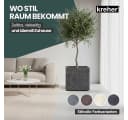 Kreher Pflanzkübel Millennium 80L 2er Set Kunststoff Naturstein Optik Bild 3