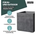 Kreher Pflanzkübel Millennium 80L 2er Set Kunststoff Naturstein Optik Bild 4
