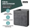 Kreher Pflanzkübel Millennium 40L 2er-Set Naturstein-Optik Anthrazit Bild 4