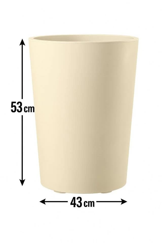 Kreher Pflanzkübel Millennium 48L Naturstein-Optik 2er Set