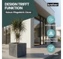Kreher Pflanzkübel 'Riven' Stein Optik Anthrazit Kunststoff Bild 3