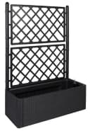 Kreher Spalier XL Rattan Optik Anthrazit Pflanzkasten Bild 1
