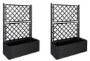 Kreher Spalier XL Rattan Optik Anthrazit Pflanzkasten Bild 2