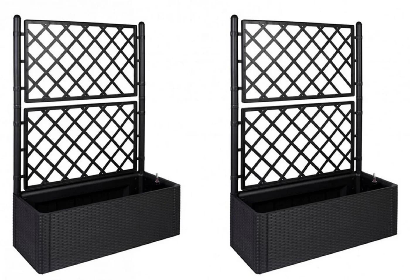Kreher Spalier XL Rattan Optik Anthrazit Pflanzkasten - Bild 2