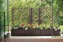 Kreher Spalier XL Rattan Optik Anthrazit Pflanzkasten Bild 5