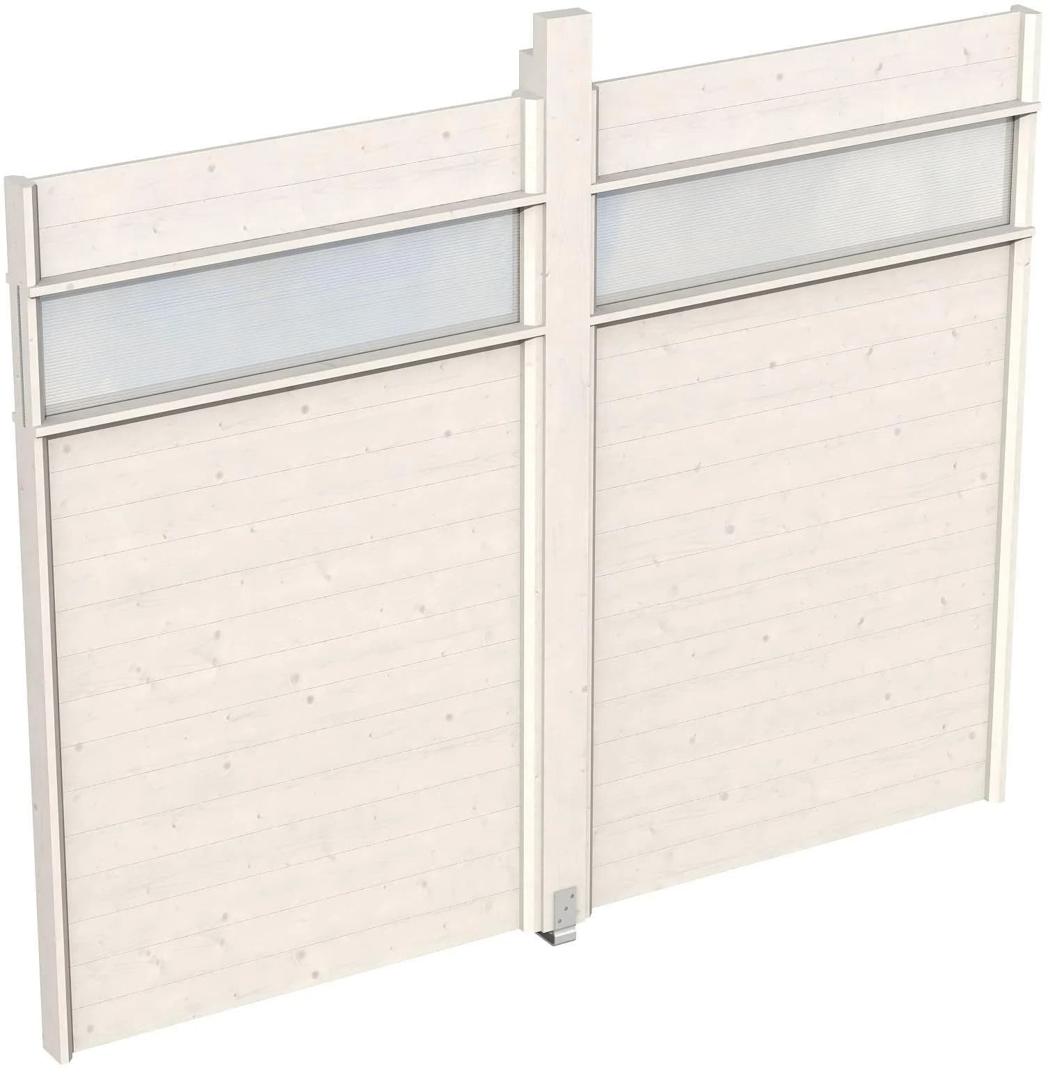 Pavillonseitenteil SKANHOLZ Wand Weiß 270x209 cm mit Lichtband