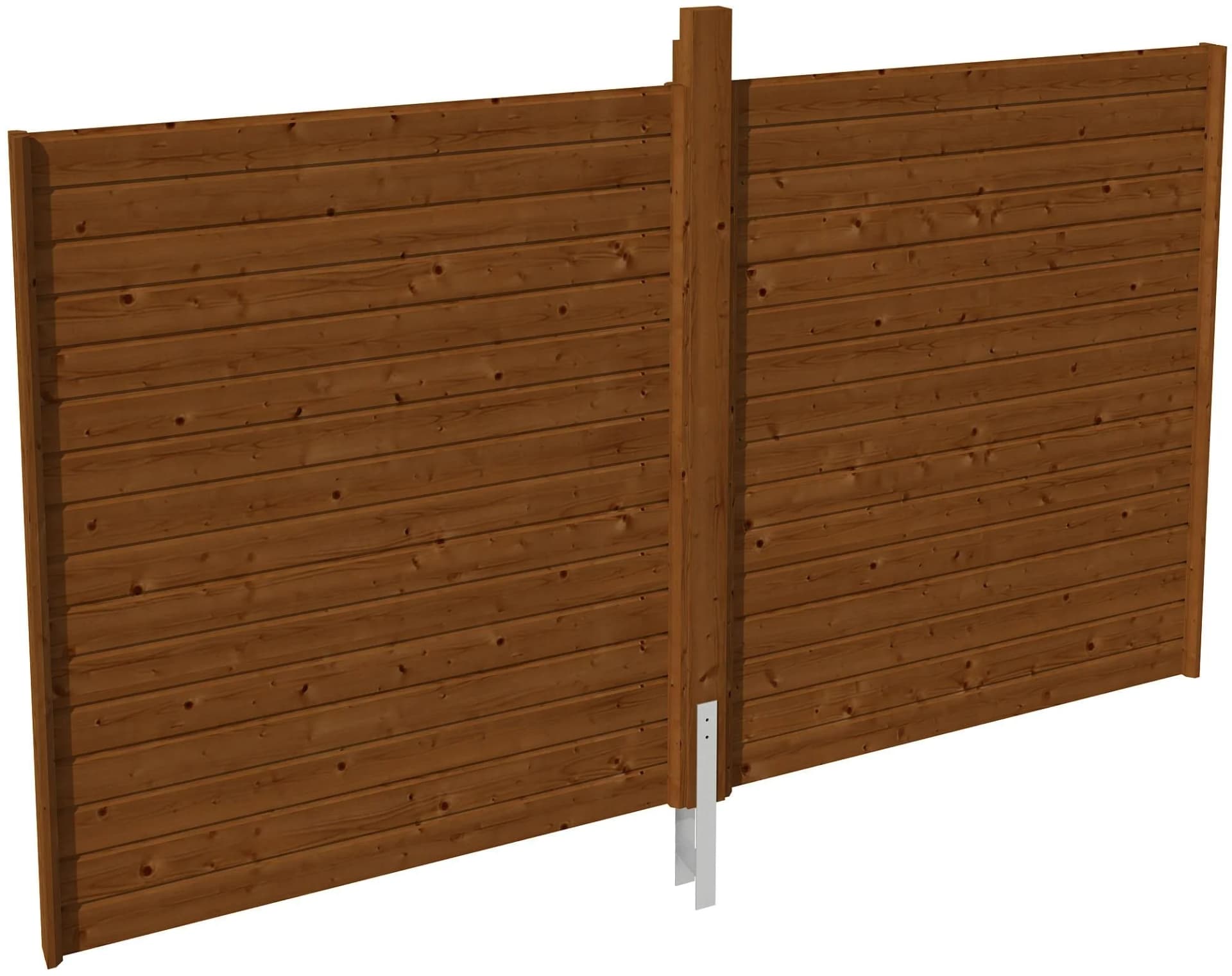 Carport-Rückwand SKANHOLZ Nussbaum Holzwerkstoff 355x200 cm