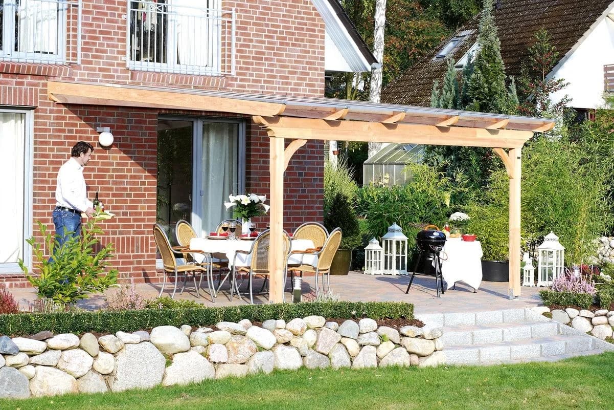 Terrassendach SKANHOLZ Ravenna Polycarbonat Terrassenüberdachung