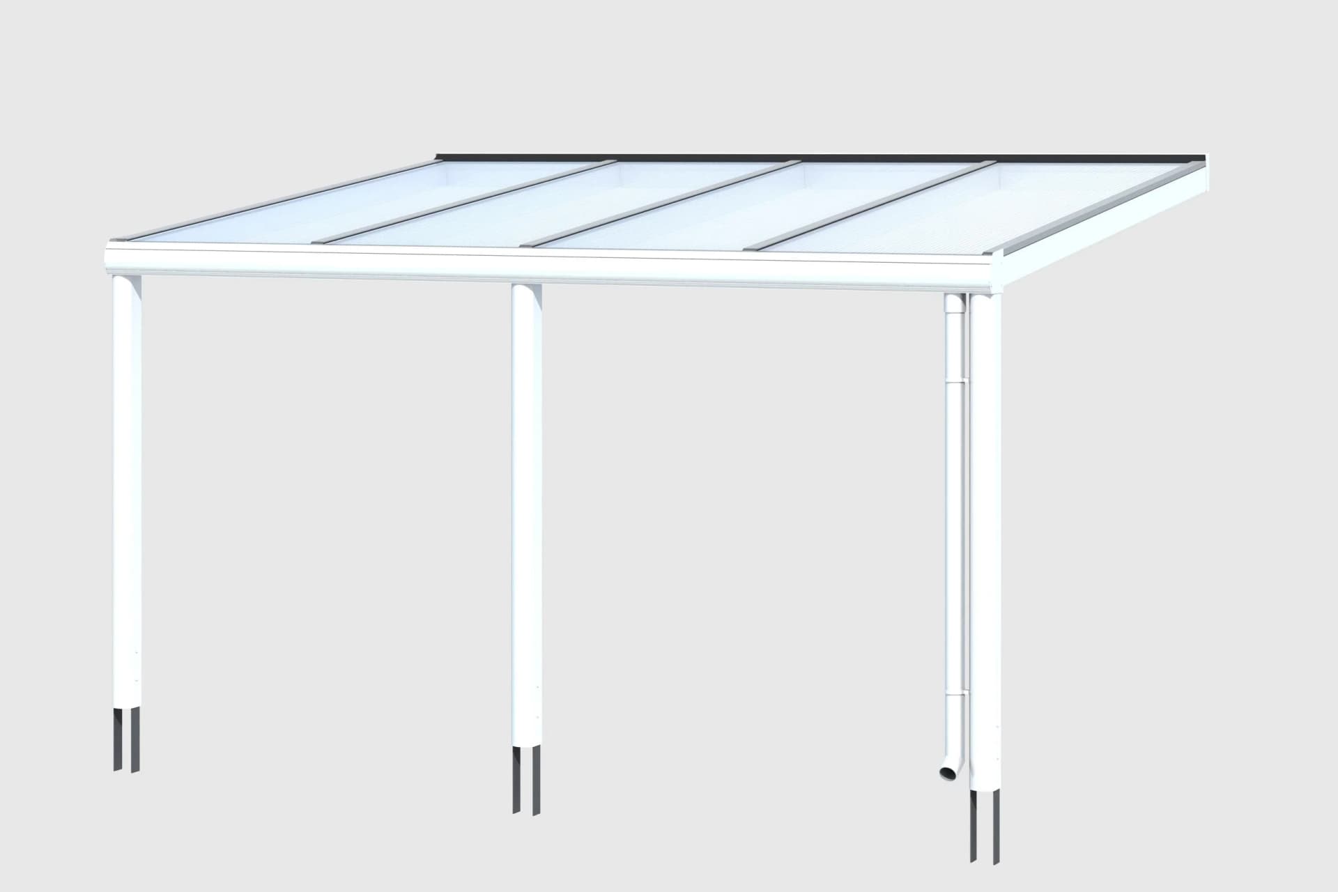 Terrassendach SKANHOLZ Garda Weiß Aluminium Doppelstegplatten