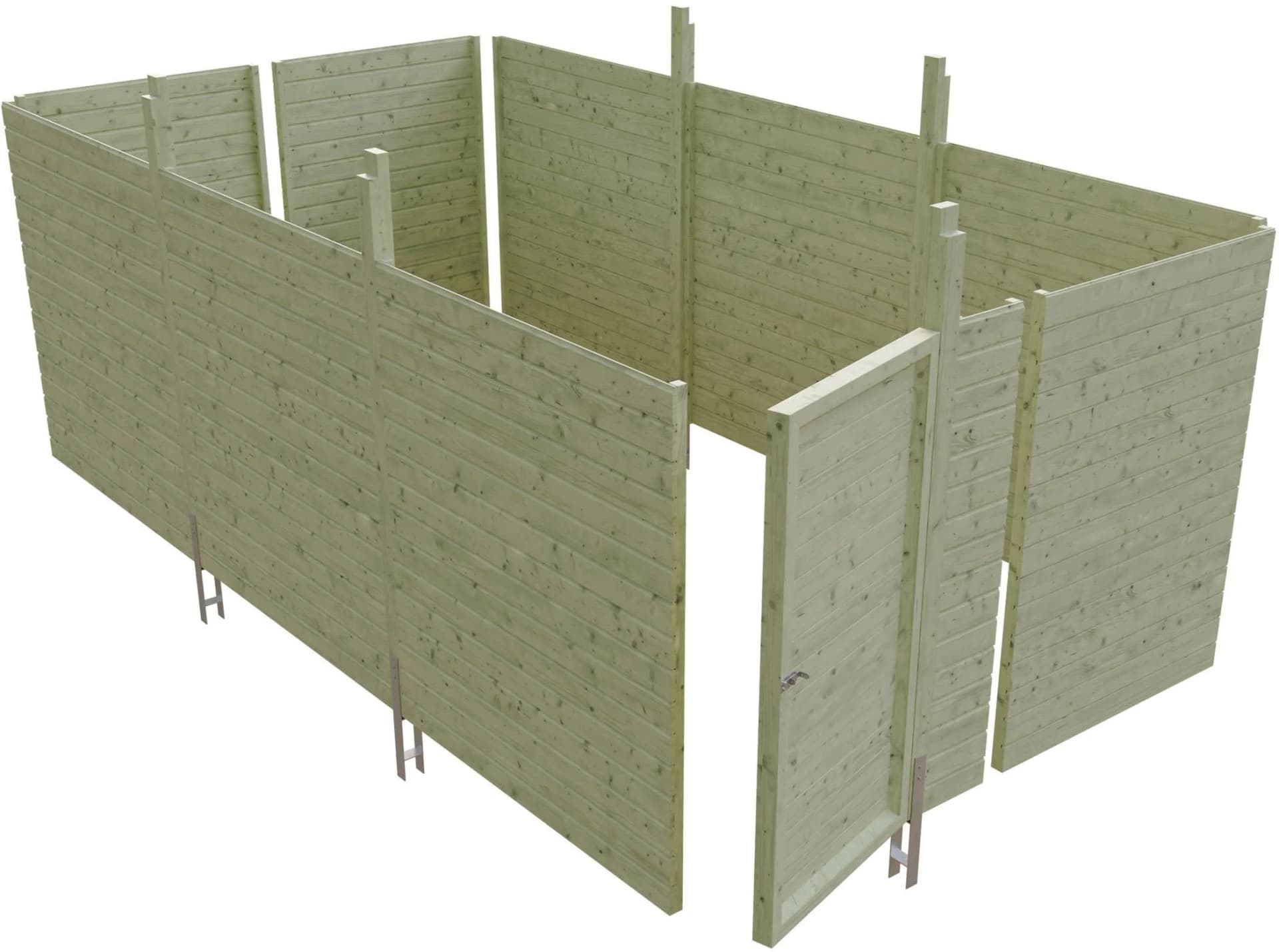 Carport-Geräteraum SKANHOLZ "Abstellraum C6" Grün Holzwerkstoff