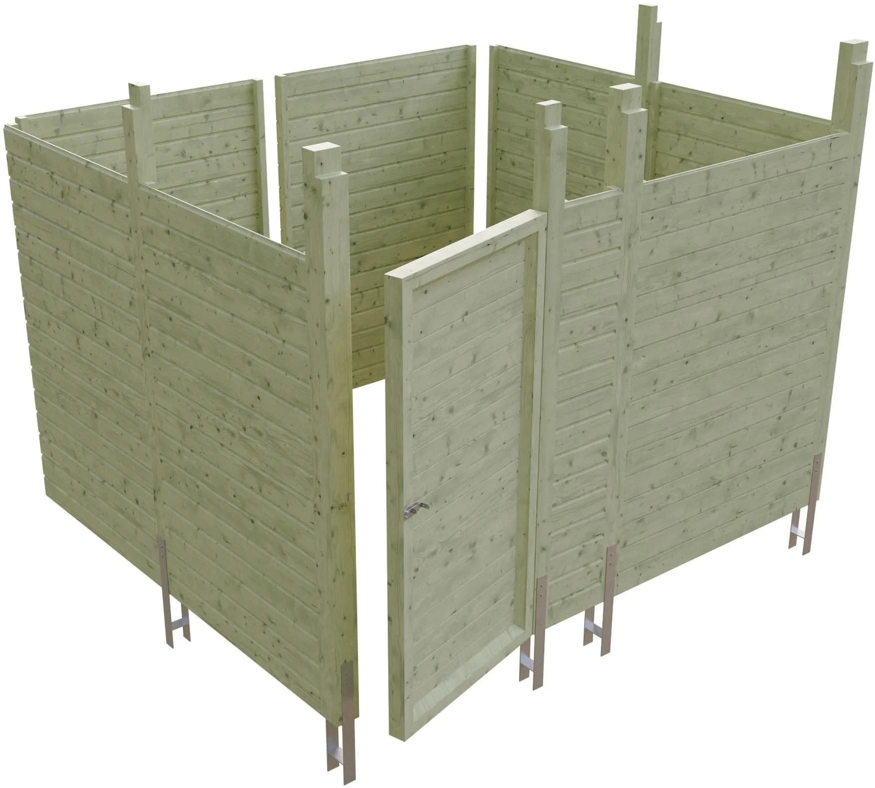 Carport-Geräteraum SKANHOLZ "Abstellraum C8" Grün Holzwerkstoff