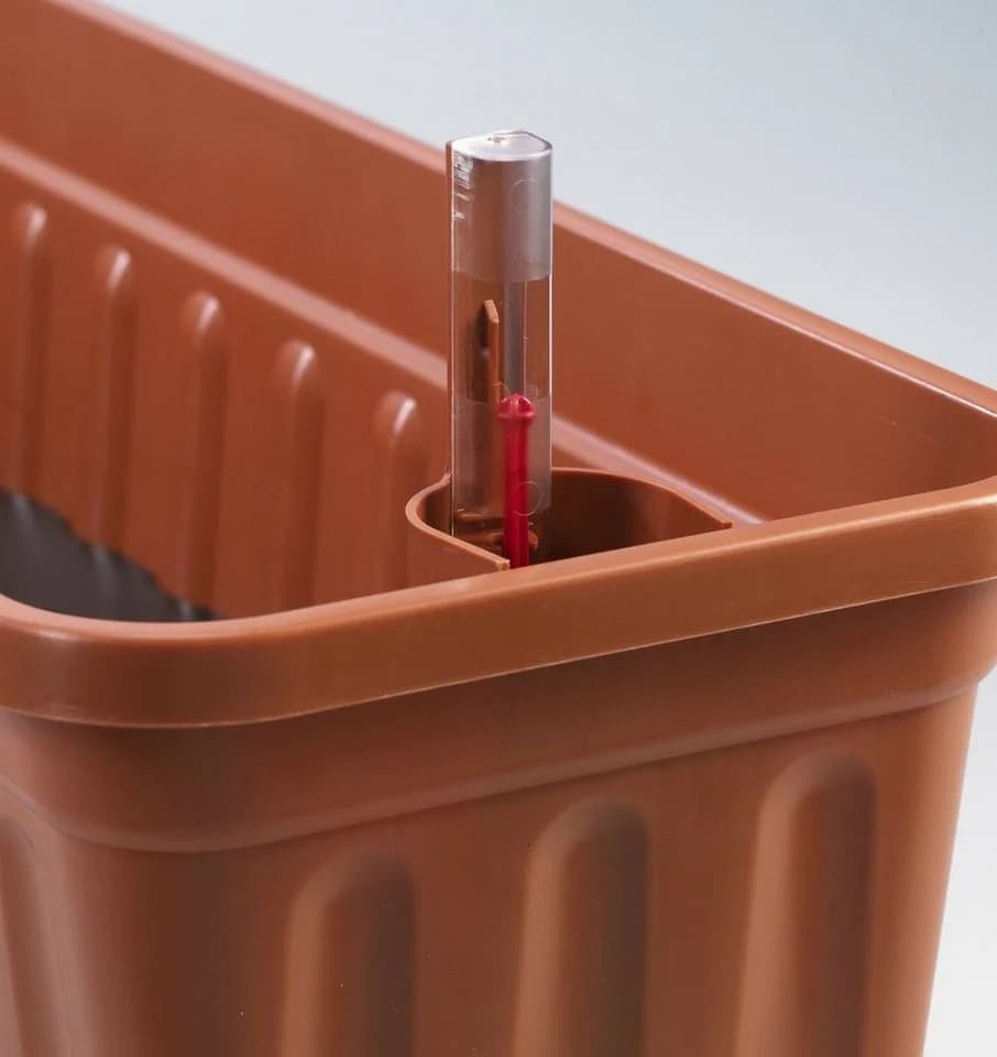 ALPFA Balkonkasten 100 cm Terracotta mit Wasserspeicher