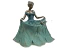 Viana Vogeltränke Gartenfigur Mädchen Blütenkleid Polyresin Bild 2