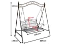 DanDiBo Hollywoodschaukel Metall Antik 2 Sitzer Gartenbank Rostbraun Bild 1