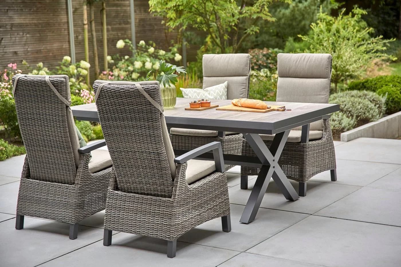 Siena Garden Garten-Essgruppe Corido 5-tlg. Aluminium Keramik - Bild 2