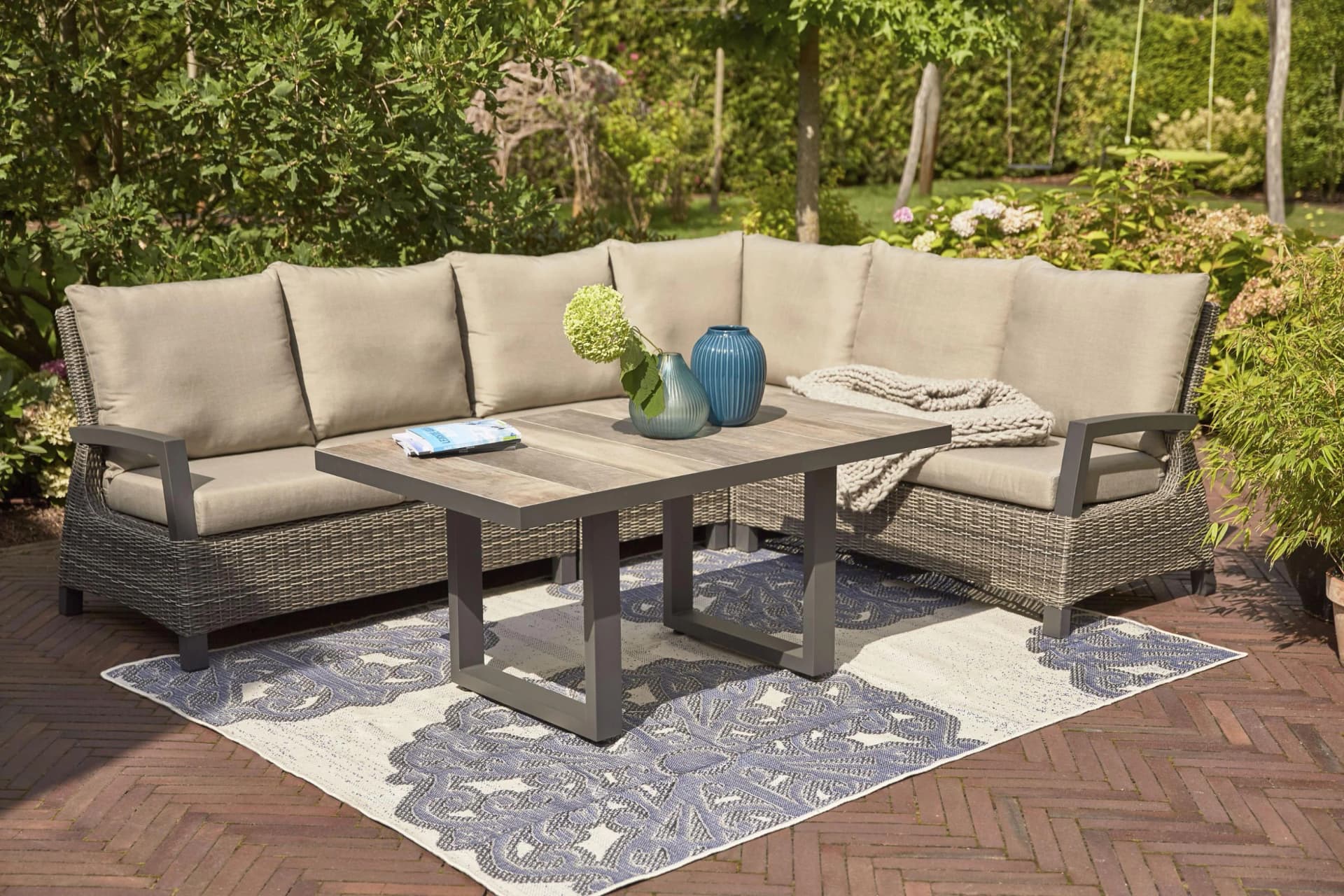 SIENA GARDEN Gartenlounge-Set Corido Anthrazit Aluminium