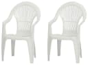Progarden Gartensessel Vega 2er Set Weiß Kunststoff Bild 2