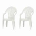 Progarden Gartensessel Vega 2er Set Weiß Kunststoff Bild 5