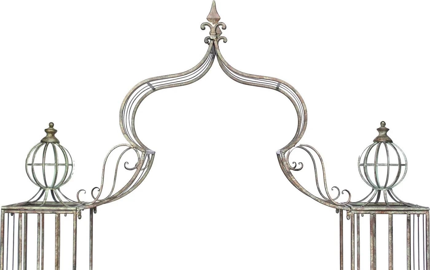 DanDiBo Rosenbogen mit Tor Grün Metall Schmiedeeisen - Bild 4