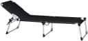 Siena Garden Gartenliege Alu-Dreibeinliege XXL Schwarz Silber Bild 2