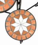 DanDiBo Blumentreppe Mosaik Orange-Rot Schwarz Metall Bild 3