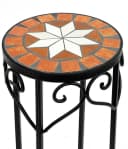 DanDiBo Blumenhocker Mosaik Rund Schwarz Terrakotta Bild 4