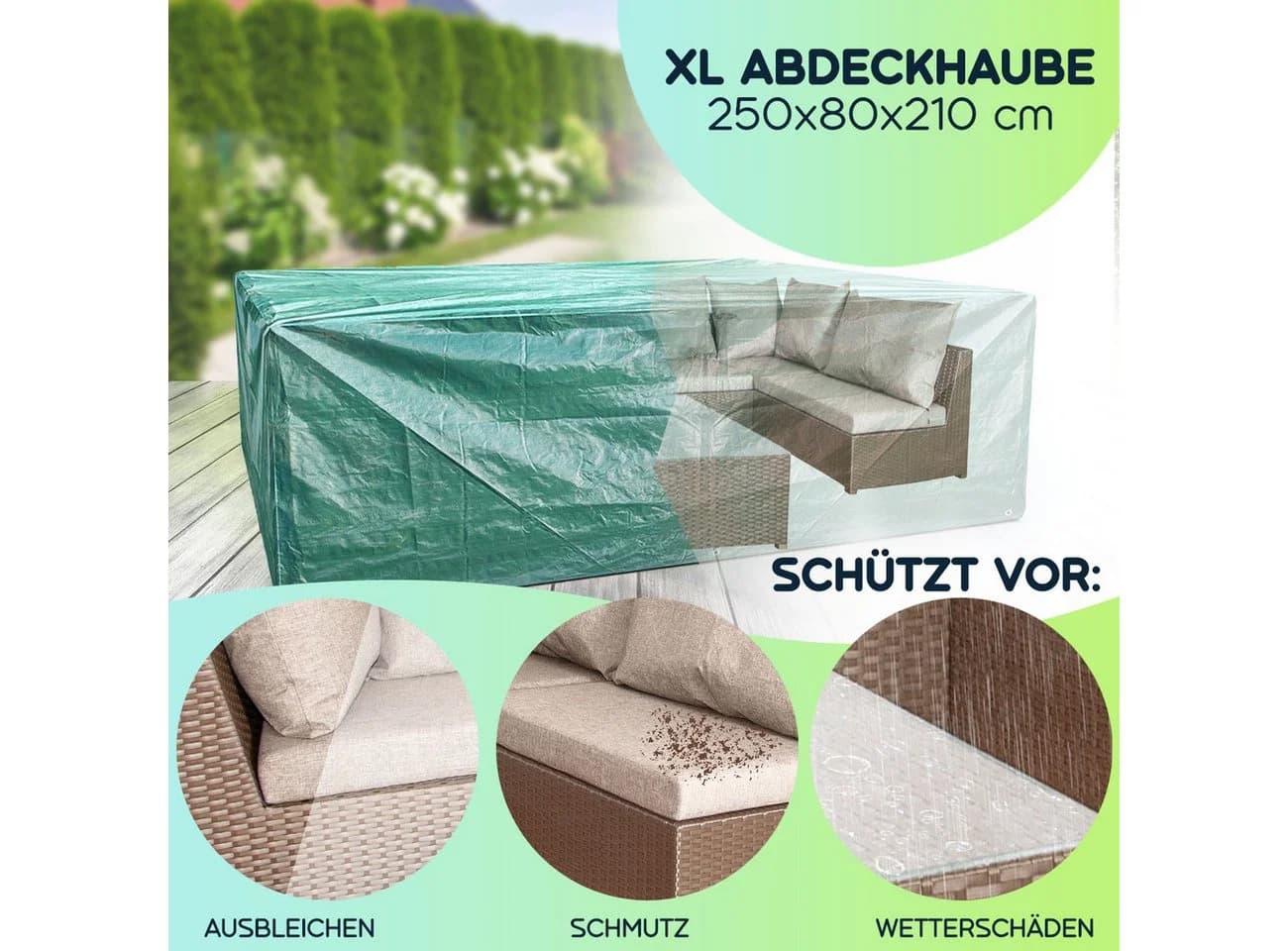 Casativo Gartenmöbel-Schutzhülle XL Wetterfest UV-beständig - Bild 5