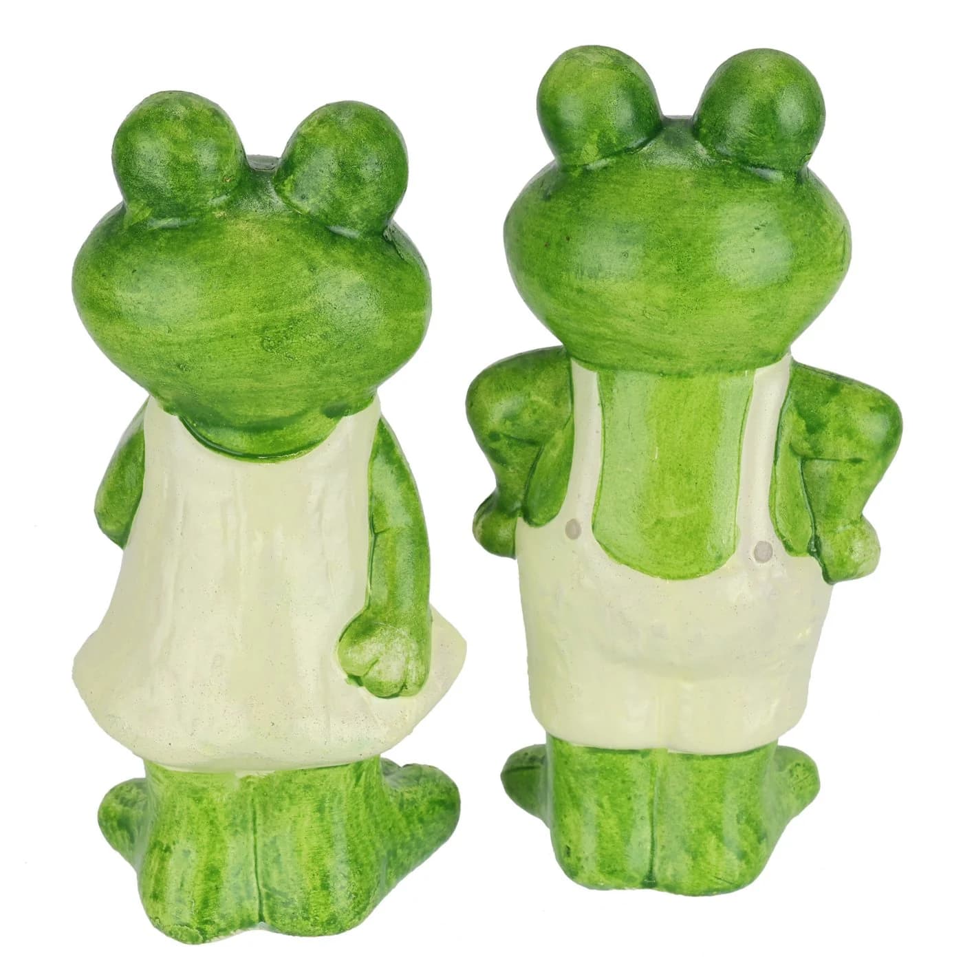 I.GE.A. Frosch-Dekofigur 2er Set Terrakotta Grün/Weiß