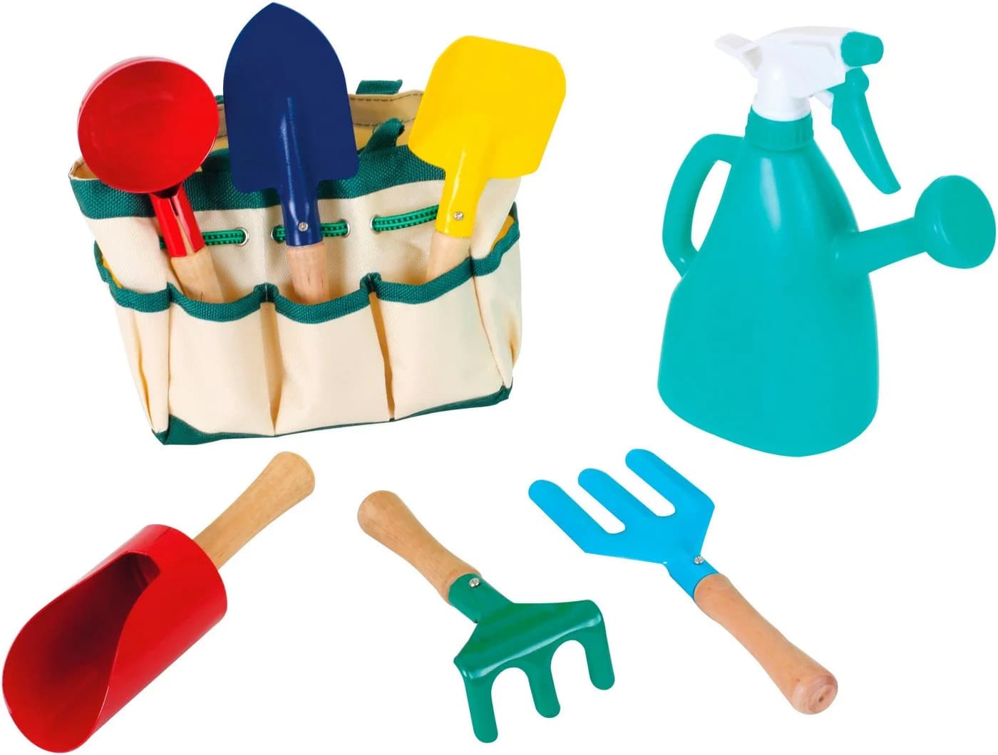 Small Foot Kinder-Gartenset Garten-Tasche mit 7 Gartengeräten Bunt - Bild 2