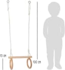 Small Foot Schaukelsitz Trapez mit Turnringen Beige Natur Bild 5