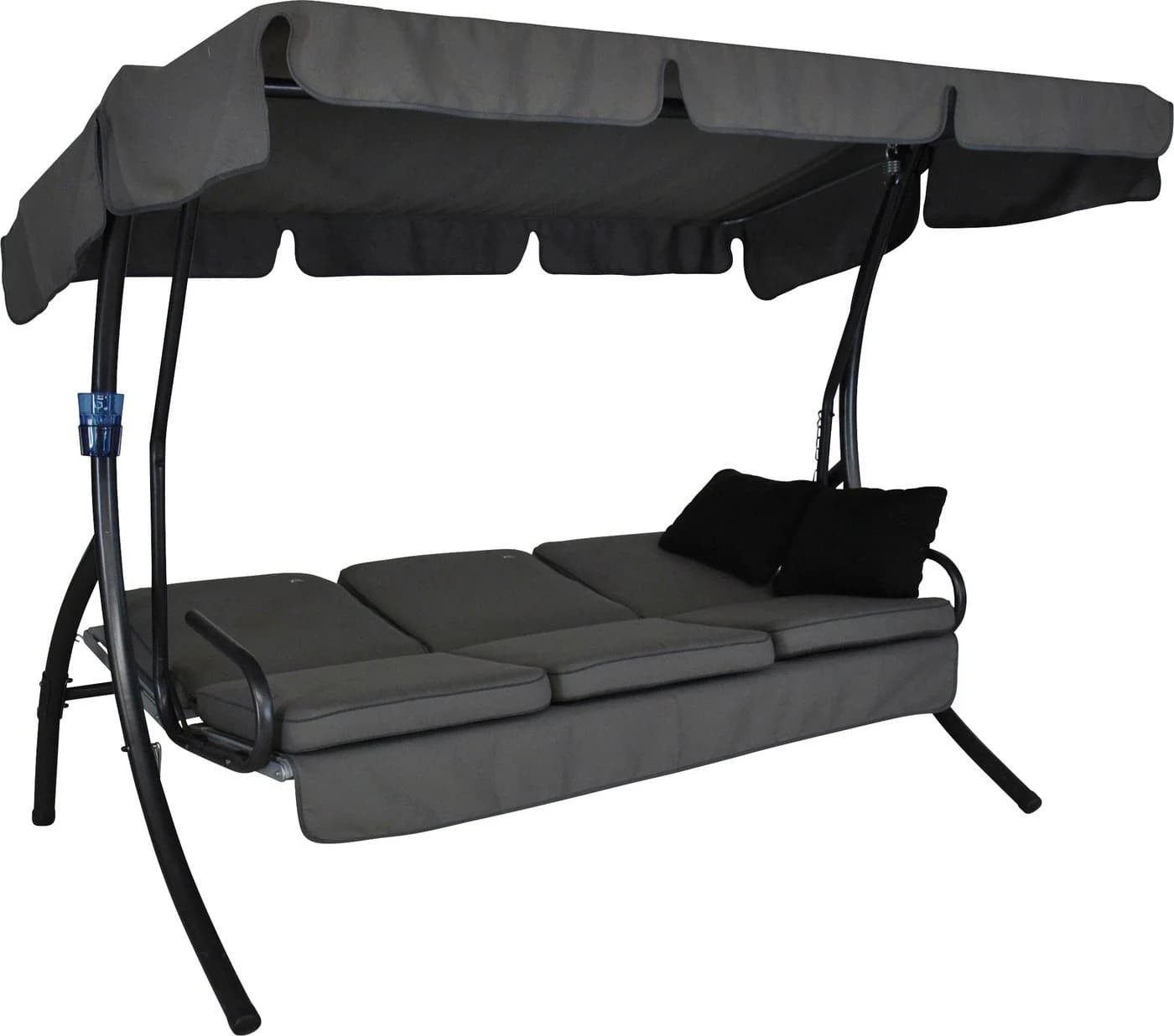 Angerer Freizeitmöbel Hollywoodschaukel Comfort Style Grau 3-Sitzer Bettfunktion