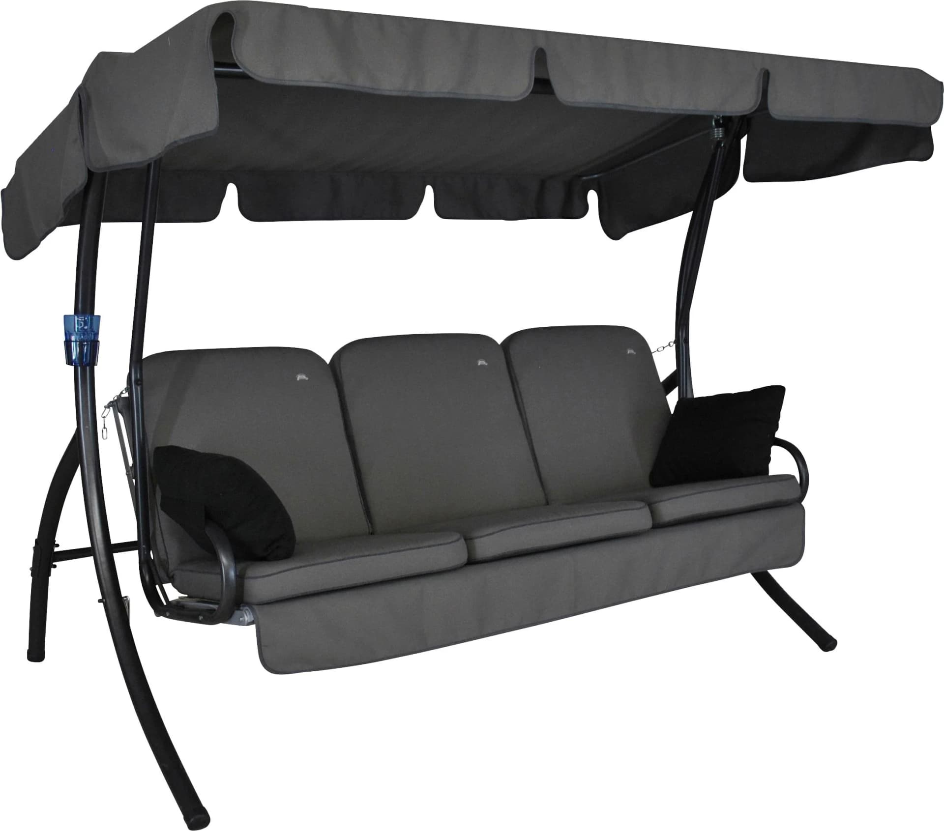 Angerer Freizeitmöbel Hollywoodschaukel Comfort Style Grau 3-Sitzer Bettfunktion - Bild 3