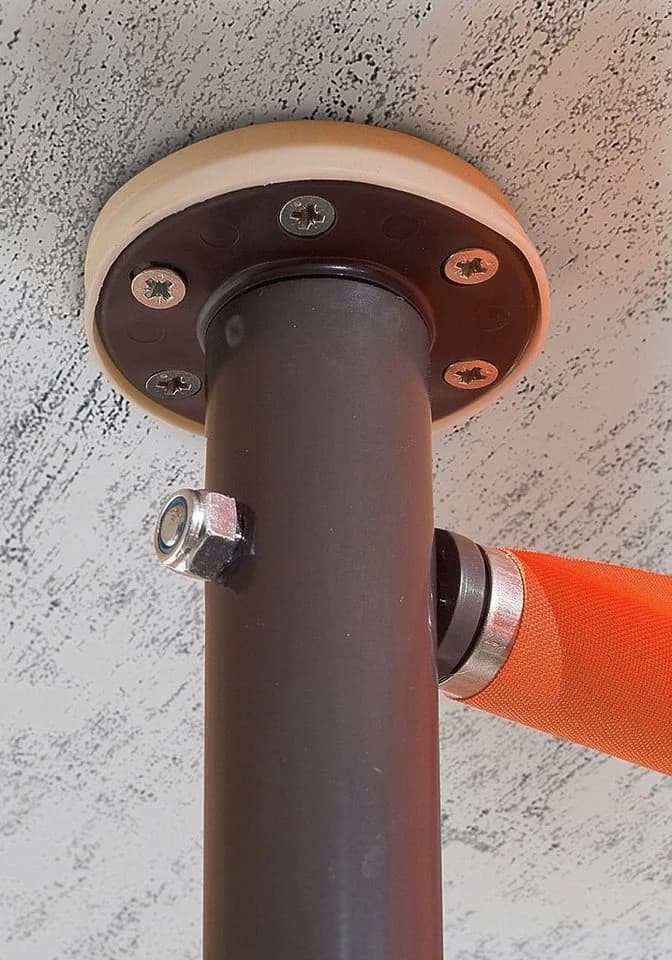 Angerer Freizeitmöbel Klemmmarkise Grau Gestreift Bohrlös