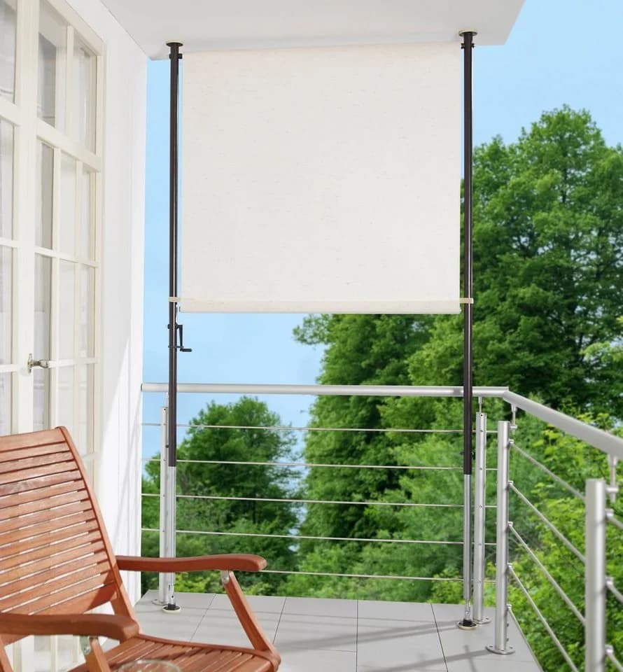 Klemm-Senkrechtmarkise Beige 150x275 cm Polyacryl Angerer Freizeitmöbel - Bild 2