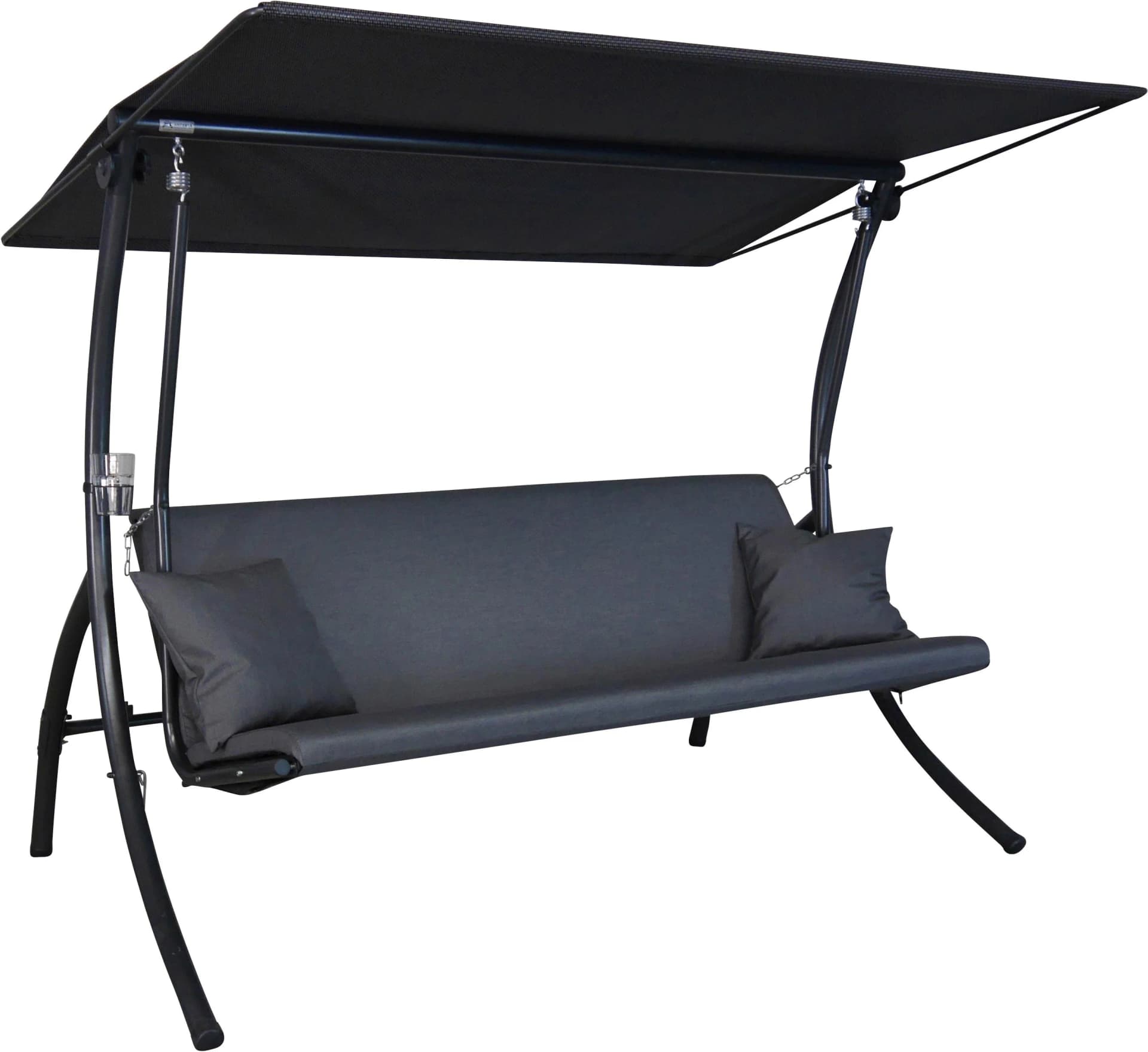 Angerer Hollywoodschaukel Motion Zip Anthrazit 3-Sitzer Wetterfest