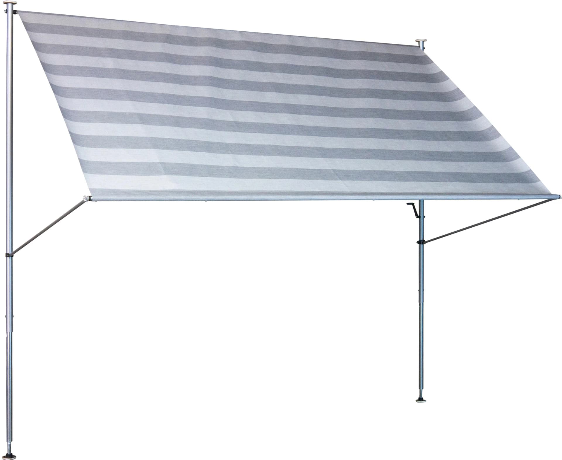 Angerer Klemmmarkise 200 cm Polyacryl Hellgrau-Weiß