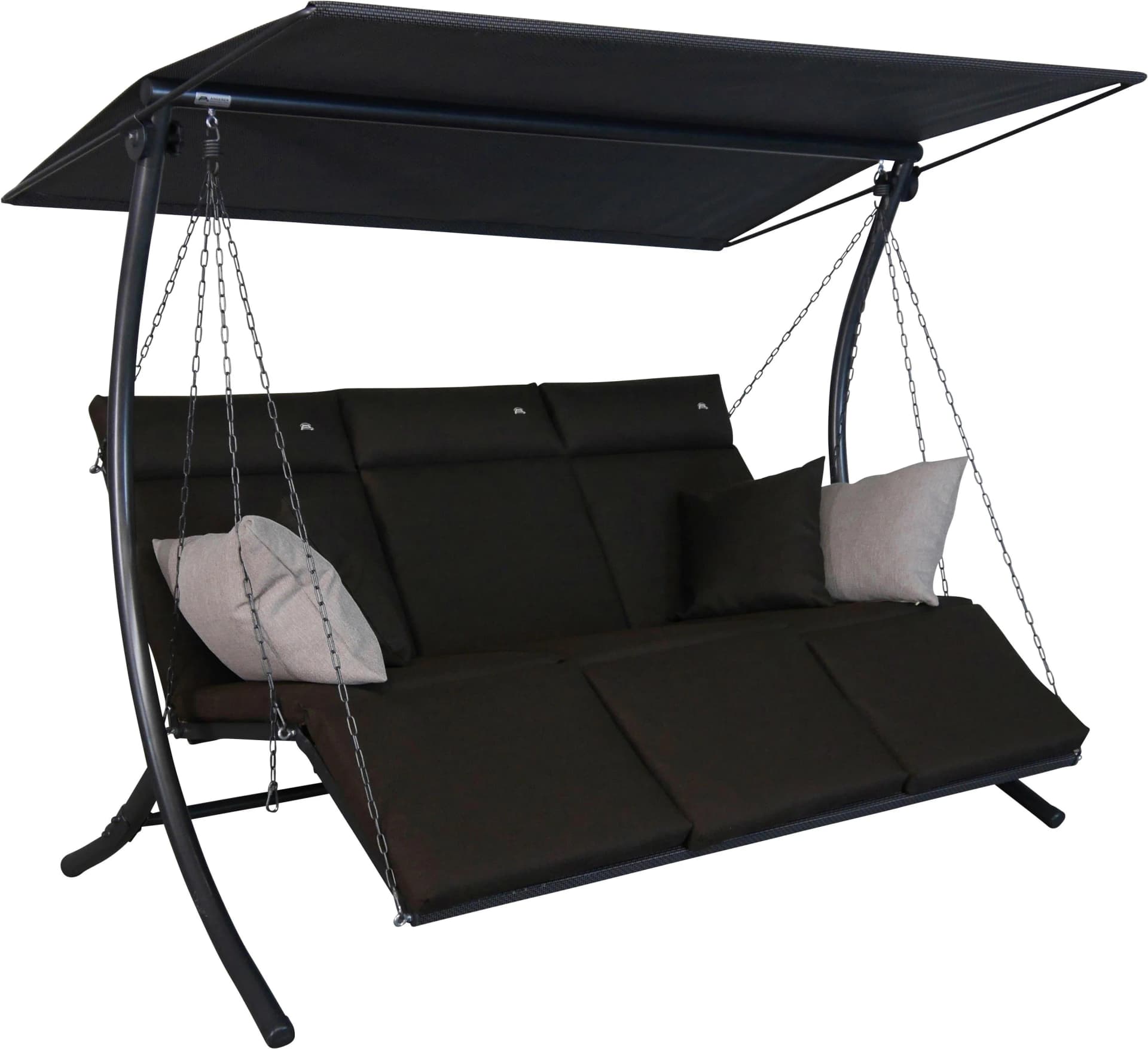 Angerer Hollywoodschaukel Swing Smart coffee Braun 3-Sitzer
