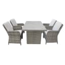 Bellavista Dining Set Ria 4-tlg. Grau Meliert Polyrattan Bild 1