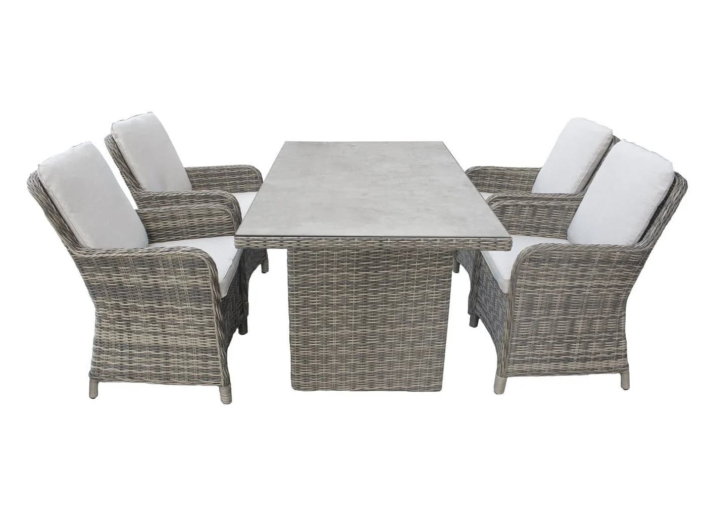 Bellavista Dining Set Ria 4-tlg. Grau Meliert Polyrattan - Bild 3