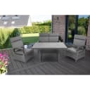 Bellavista Home & Garden Lounge Set Orlando Grau Anthrazit Aluminium Poly Rattan Bild 1