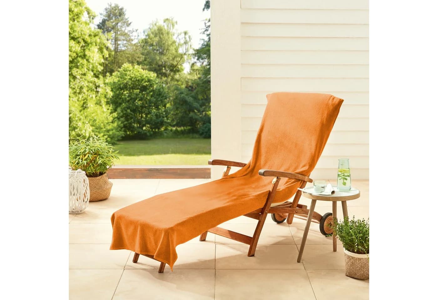 Dyckhoff Stuhlauflage Liegeauflage Frottier Orange - Bild 2